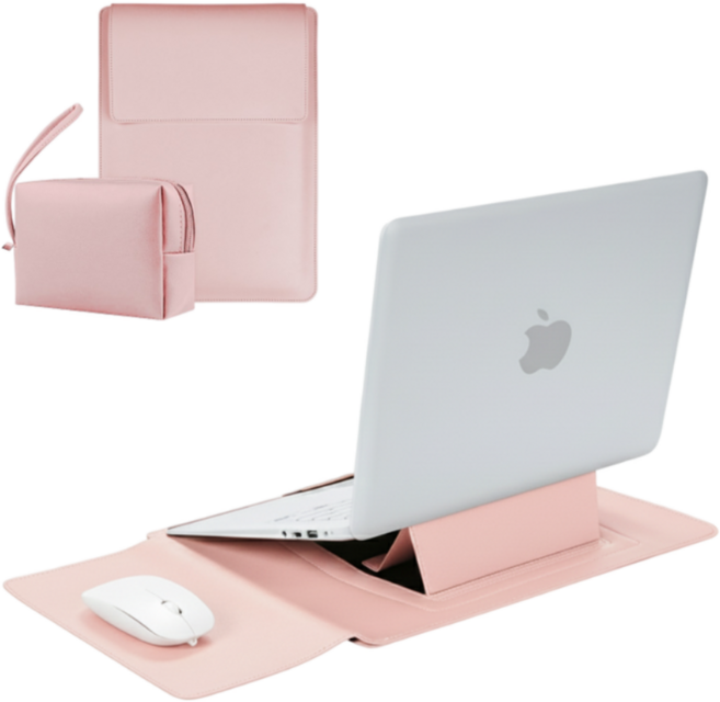 조이제이 LG그램 갤럭시북 그램 맥북 노트북 파우치, 로즈 핑크