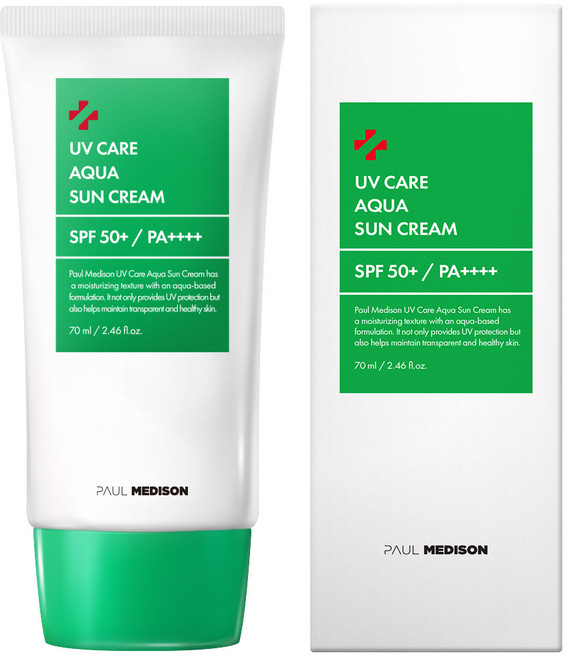 폴메디슨 UV 케어 아쿠아 수분 선크림 선세럼 선에센스, 2개, 70ml