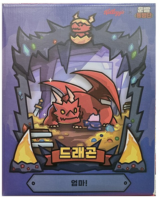 Kelloggs 켈로그 X 운빨용병단 기획팩 드래곤 엄마! 820g (첵스초코 쿠키앤크림+첵스초코 매직팝핑볼), 1개