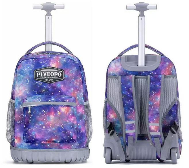 PLVEOPO 롤링 백팩 가방 튼튼한 캐리어 여행 책가방 18인치 YJ-890578