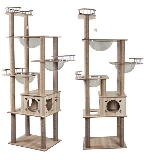 멍냥타임 캣타워 투명해먹 대형 DIY 7단, 1개