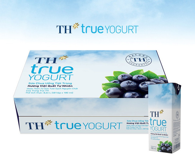 TH TRUE YOGURT 블루베리맛/베트남 요거트, 24개, 180ml