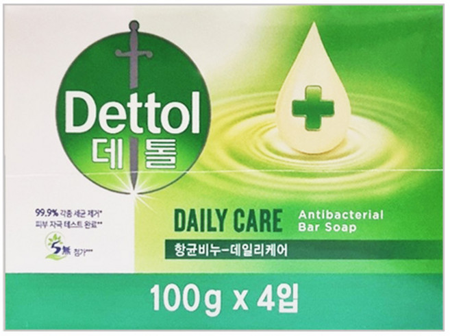 데톨 향균비누 데일리케어, 100g, 4개입