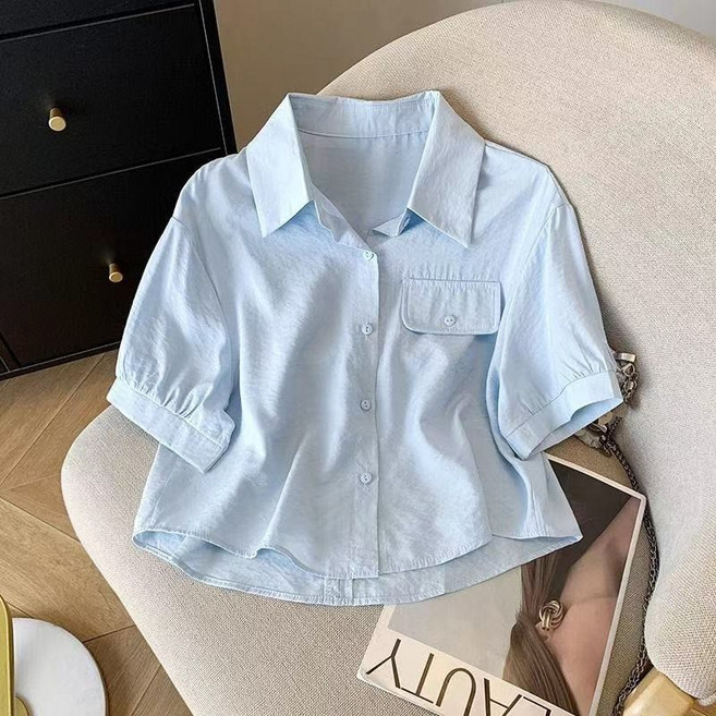 寬鬆短袖襯衫