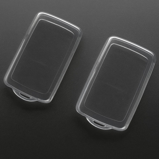 (1+1)라임리빙 르노 호환 차키케이스 자동차 키케이스 투명, 르노-01, 클리어 화이트+화이트