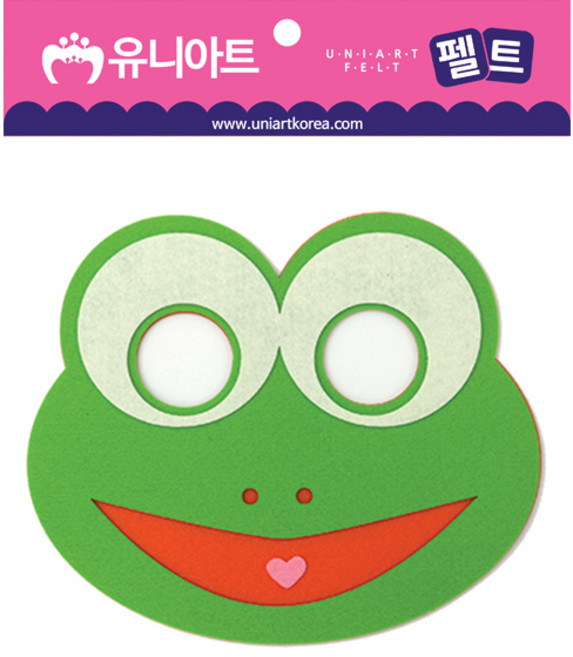 유니아트 펠트 개구리가면 / 환경구성 교실 칠판 화이트보드 학교, 단품