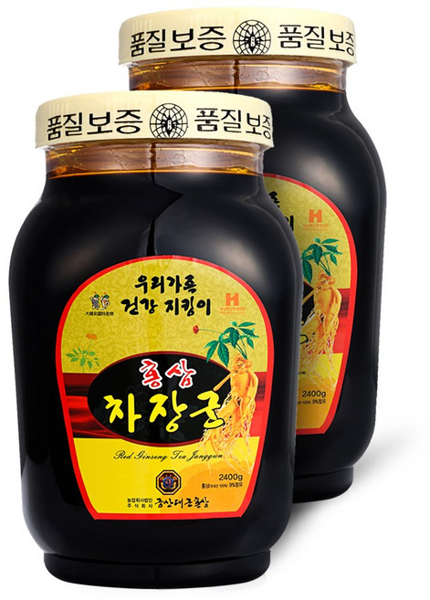 홍삼차장군 2.4kg - 홍삼과 한약재로 다려낸 홍삼차 인삼이 유명한 금산생산 HACCP제품, 2개