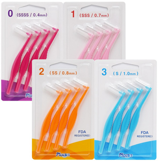 플라콘 사이솔 치간칫솔 L형 (2호 SS 0.8mm), 1개