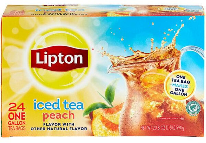 미국 립톤 Lipton Black Tea with Peach Iced Tea Filter Bags 홍차 복숭아 아이스티 필터백 24개입, 24g, 2개, 24개