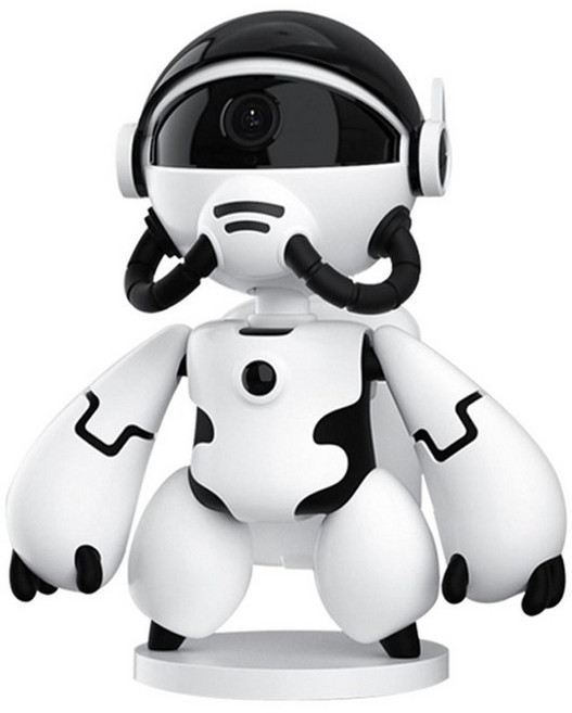 무선 카메라 로보트 홈캠 원격 펫캠 감시 실내 강아지, 128gb, 3mp, WiFi 화이트