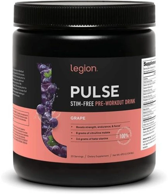 Pulse Pre Workout Stim Free Grape -- 16.5 oz, 1개 - 쿠팡