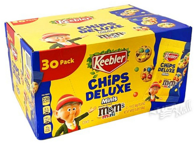 키블러 칩스 디럭스 쿠키 엠앤엠즈 30개입 KEEBLER CHIPS DELUXE COOKIES, 1개, 1개