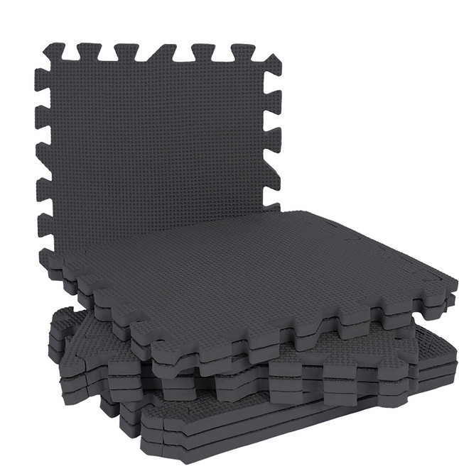 아이워너 피트니스 헬스 퍼즐매트, 블랙, 9개