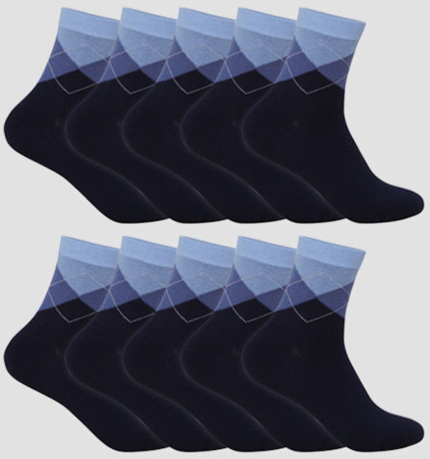 케이삭스 남성용 신사 패션 아가일 중목 양말 10켤레 대한민국에서 생산