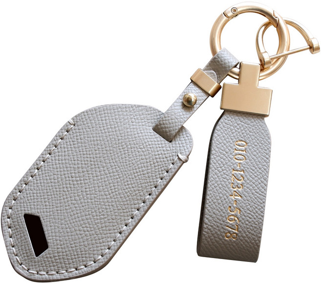 (무료각인)트니르 기아 호환 신형 더뉴 쏘렌토mq4 스포티지 카니발 페이스리프트 k5 k8 ev3 ev6 차 키케이스 가죽 키링 차량용품 키홀더, 기아O타입(7버튼), 에토프그레이