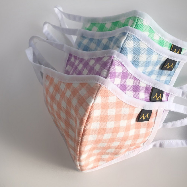 [예루예나]아동 마스크 3D 패션마스크 체크 2매