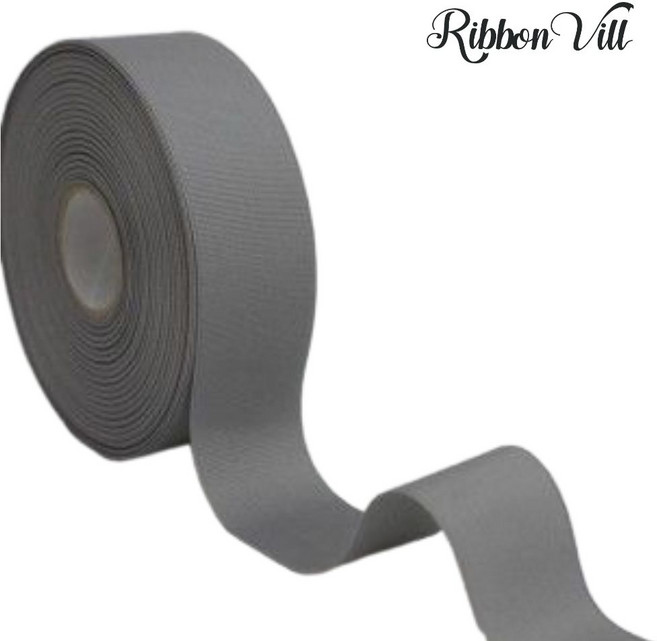 리본빌 고급 무광 골직 리본 롤리본 골지리본끈, 10mm, #8회색