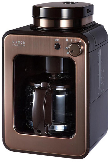 Siroca SC-A1210 自動研磨咖啡機, 棕色, 單一商品