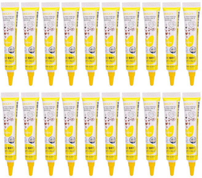 델리시 데코펜 20개, 옐로, 20g