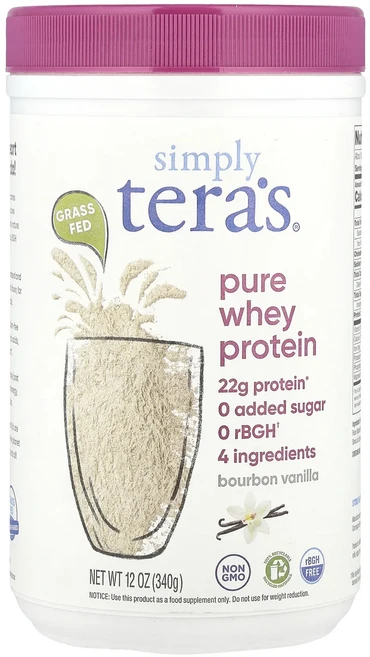 몸관리하세요 겨울입니다 Simply Tera's 목초 사육 Simply Pure 유청 단백질 버번 바닐라 340g(12oz) 특별관리진행, SimplyTeras목초사육SimplyPure유청단백질, 340g, 1 - 쿠팡