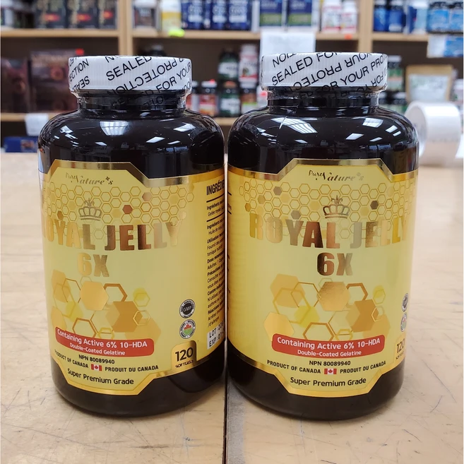 PNC 로얄젤리 1000mg 120정 (퓨어네이쳐스) 10HDA 최대 생로얄젤리 로열젤리 6X 120정 2병 (Premium Canada RoyalJelly) 캐나다에서 직배송, 2개 - 쿠팡
