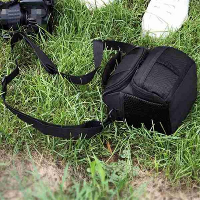 SLR 카메라 가방 가벼운 사진 가방 조절 가능한 어깨 끈 카메라 가방 가방 포켓 포켓 지퍼 Nikon D40, 검은색