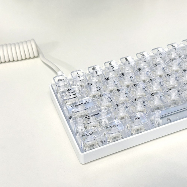 투명키캡 한글각인 LED 투과 OEM 프로파일 기계식키보드 키캡, 제조사축, 한글키캡, 투명 OEM