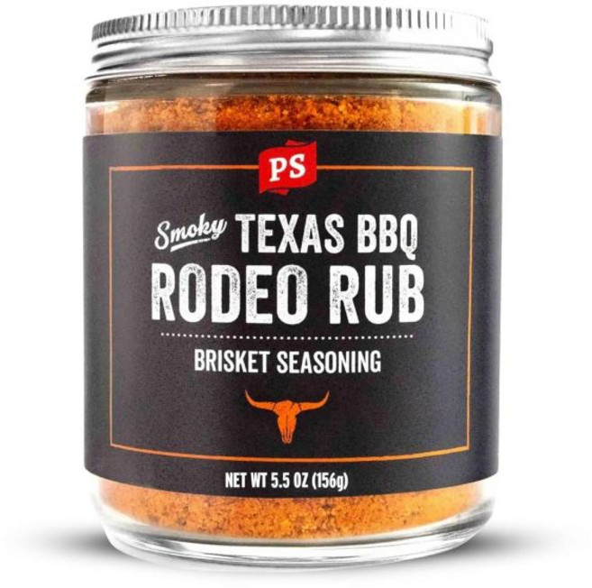 PS 시즈닝 프라임 타임 비처스 블렌드 버터리 갈릭 앤 허브 바비큐 소고기 문지름 훈제 그릴 베이킹용 건조 문지름과 향신료로 스테이크 돼지고기 닭고기 부위용, 텍사스 BBQ, 181g, 1