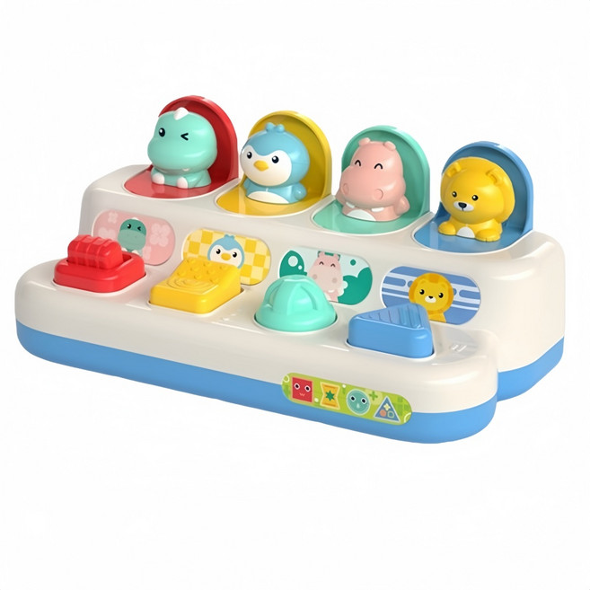 HUANGER 躲貓貓按鈕彈出式玩具, 動物, 1個