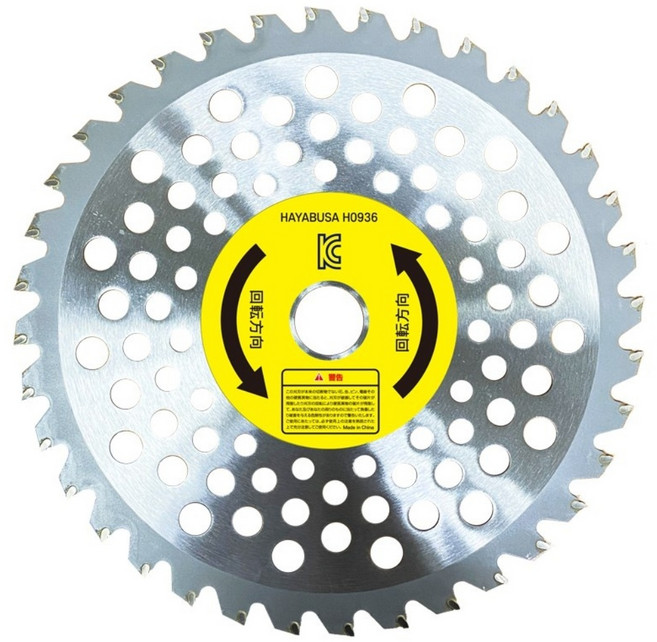 하야부사 예초기용 원형날 H0936/충전식 가스식 엔진식 모두 사용가능/KC인증완료, 1개