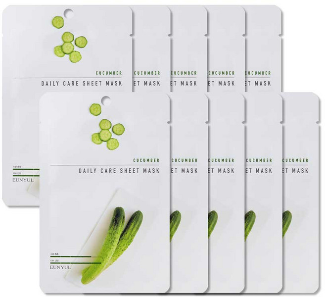 은율 오이 데일리 케어 시트 마스크, 1개입, 10개