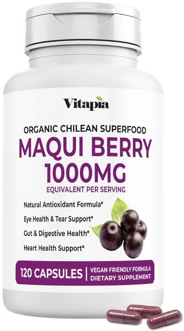 Vitapia 마키베리 1000mg - 120 식물성 캡슐 - 비건 및 GMO 프리 - 슈퍼푸드 - 강력한 항산화제 면역 지원*, 1개 - 쿠팡