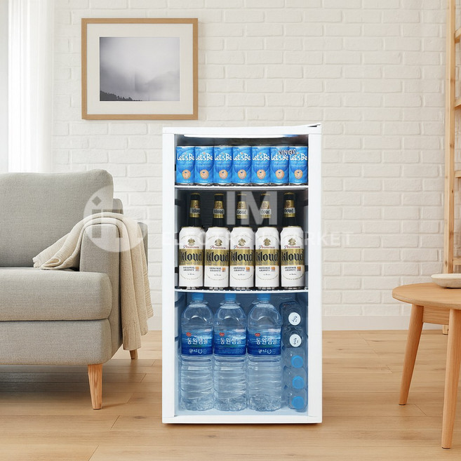 냉장쇼케이스 미니냉장고 소형냉장고 사무실냉장고 카페냉장고 술장고 음료수냉장고 음료쇼케이스 LSC-92 LED 화이트, LSC-92 LED (화이트)