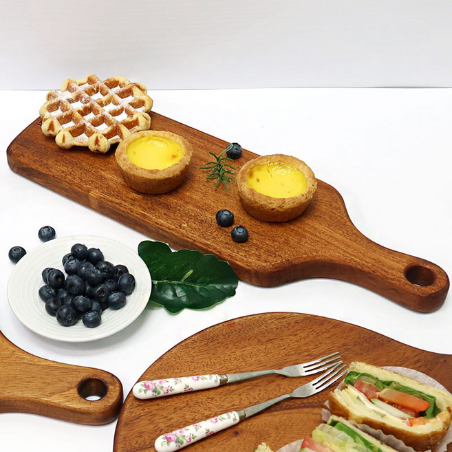 [딱다구리] 국산제작 옻칠 원목도마 플레이팅도마, 1개