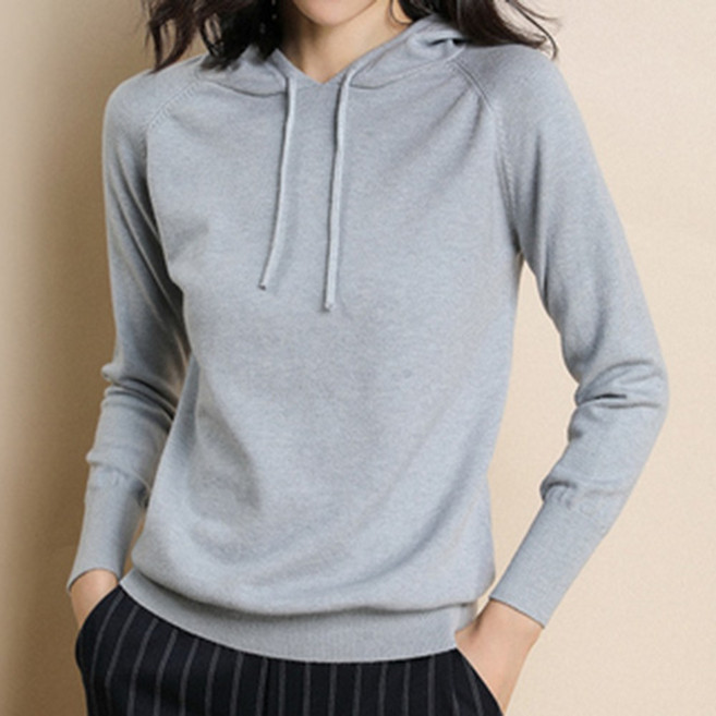 [별별천지] 여성 긴팔티 후드티 니트 봄 가을 겨울 니트티 맨투맨 기본핏 빅사이즈 캐시미어 티