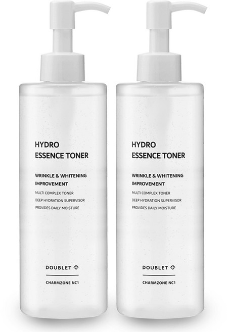 참존nc1 더블렛 수분에센스 스킨토너/ 에센스와 스킨이 하나로 / 2중기능성/달팽이토너 프로폴리스 프로바이오틱스 세라마이드 히알루론산/ewg그린, 2개, 300ml