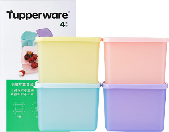 타파웨어 냉장고정리용기 800ml 0.8L 냉동실보관용기, 1세트, 4개입