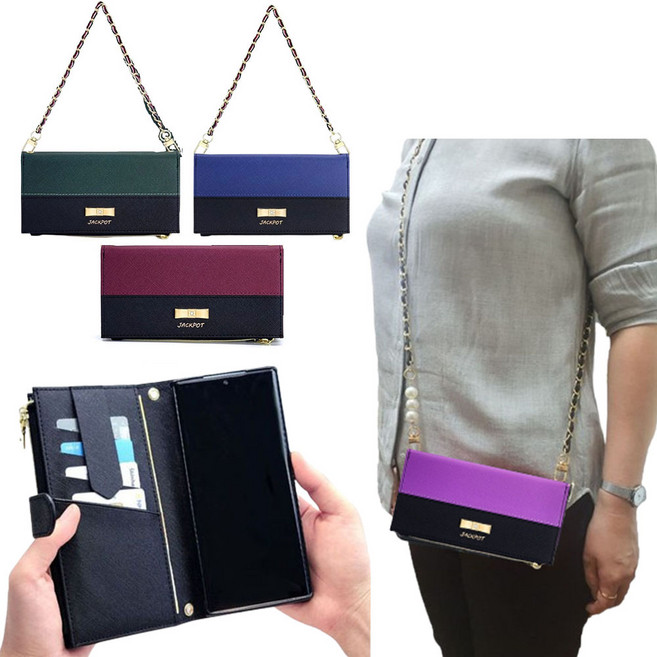 갤럭시S26울트라 SM-S948N 로키뷰티라잇 핸드폰 케이스 2가지 스트랩 증정 크로스백 어깨끈 손목 체인 지퍼 카드 지폐 동전 수납 포켓 가죽 다이어리 미니가방 미니백