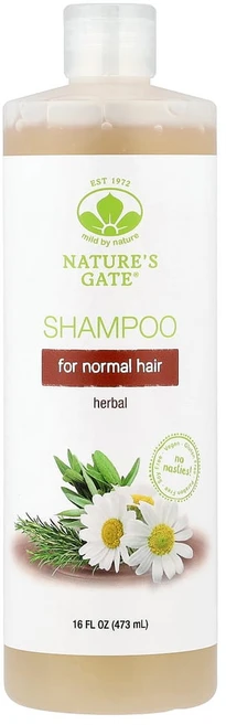 마일드바이네이쳐 (Natures Gate) 정상 모발용 허브 샴푸 473ml(16fl oz), 1개, 473ml - 쿠팡