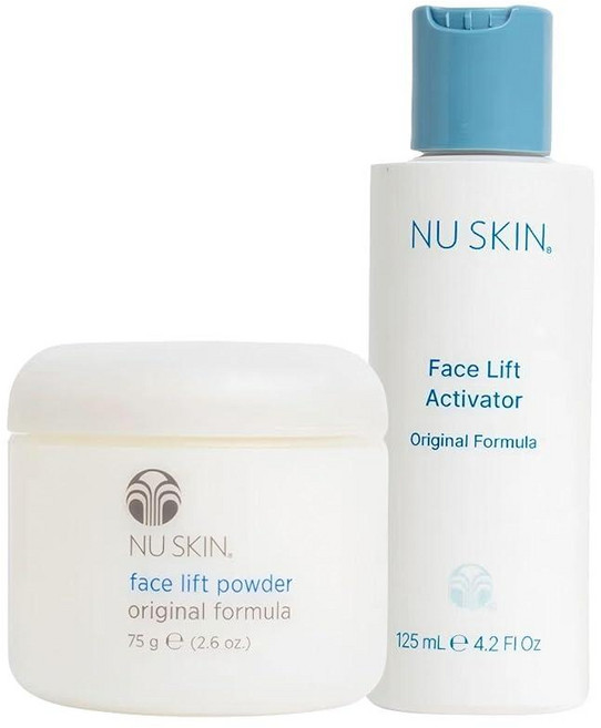 Nu Skin 액티베이터가 있는 페이스 리프트 파우더 얼굴과 목 즉각적인 스무딩 효과 상쾌한 외관 지원 데일리 화장품 286771