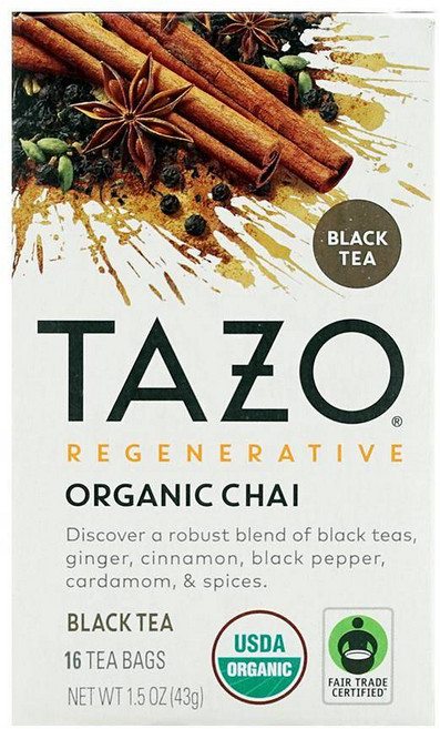 Tazo 타조 리제너레이티브 차이 블랙 티 16티백, 1개