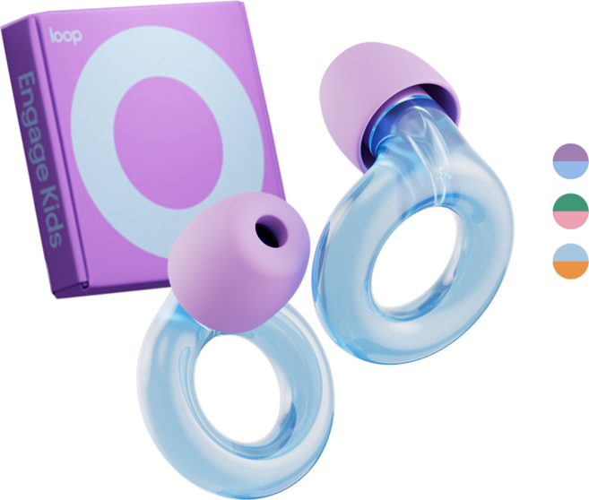 Loop 룹 이어플러그 인게이지 키즈 2 어린이용 집중력향상 소음감소 귀마개 베리블루, 1개, 1개입