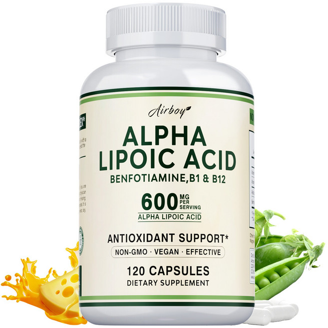 알파리포산 600mg - 혈당 조절 대사 보조, 1개, 60정