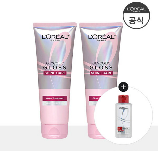 로레알파리 글라이콜릭 글로스 컨디셔닝 헤어팩 (증)본드리페어 프리 트리, 2개, 200ml