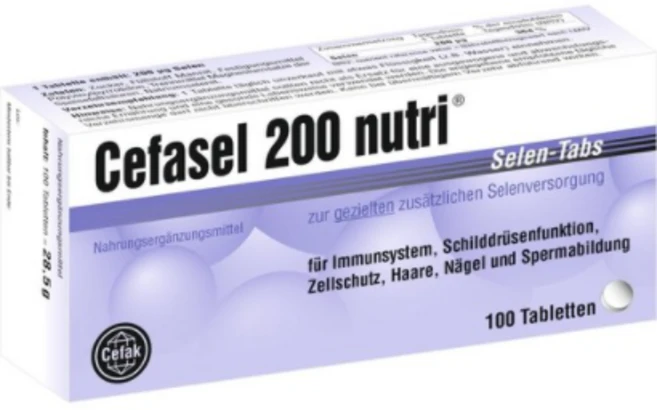 세파셀 셀레늄 캡슐 100정 / Cefak Cefasel 200 nutri Selen-Tabs 100 Tablets, 1개 - 쿠팡