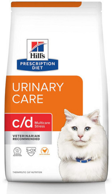 힐스 c/d 멀티케어 스트레스 반려묘용 건사료(치킨) 1.5kg, 1개, 3kg, 닭