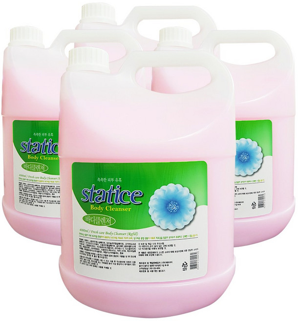 스타티스 대용량 바디워시, 4L, 4개