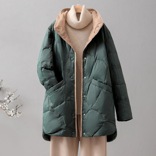 프리미엄 오리털 경량 패딩 코트 자켓 보온 여성 점퍼 kfo+22551Hq