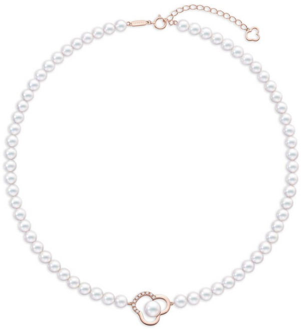 타사키 챈츠 시그니처 아코야 펄 다이아몬드 네크리스