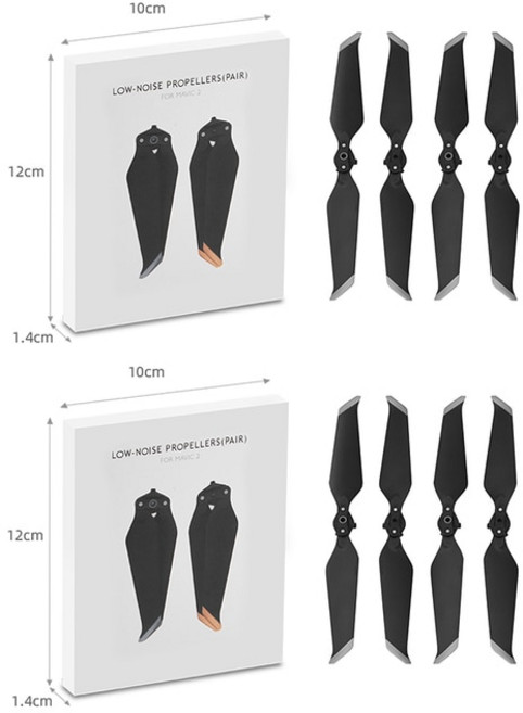 드론 날개 DJI 매빅 2 프로 줌 교체 8743 저소음 접이식 블레이드 소음 감소 소품 나사 액세서리, 1.grey 4 pairs